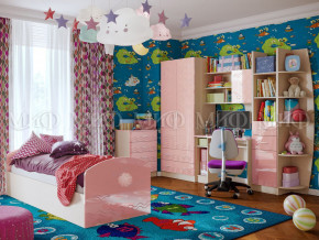 Детская комната Юниор-2 Розовый металлик в Южноуральске - yuzhnouralsk.magazinmebel.ru | фото