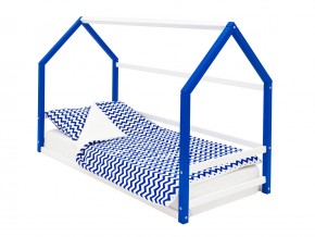 Детская кровать-домик Монтессори Svogen сине-белый в Южноуральске - yuzhnouralsk.magazinmebel.ru | фото - изображение 1