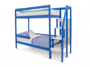 Двухъярусная кровать Svogen с бортиком синий в Южноуральске - yuzhnouralsk.magazinmebel.ru | фото - изображение 1