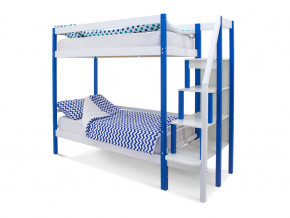 Двухъярусная кровать Svogen сине-белый в Южноуральске - yuzhnouralsk.magazinmebel.ru | фото - изображение 1