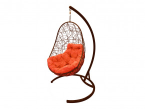 Кокон Овал с ротангом оранжевая подушка в Южноуральске - yuzhnouralsk.magazinmebel.ru | фото - изображение 1
