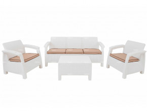 Комплект уличной мебели Yalta Terrace Triple Set белый в Южноуральске - yuzhnouralsk.magazinmebel.ru | фото