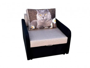 Кресло кровать Канзасик с подлокотниками кот с ромашками-2 в Южноуральске - yuzhnouralsk.magazinmebel.ru | фото - изображение 1