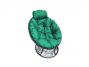Кресло Папасан мини с ротангом зелёная подушка в Южноуральске - yuzhnouralsk.magazinmebel.ru | фото - изображение 1