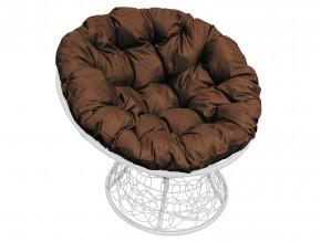 Кресло Папасан с ротангом коричневая подушка в Южноуральске - yuzhnouralsk.magazinmebel.ru | фото