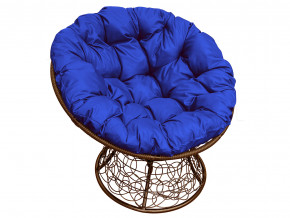 Кресло Папасан с ротангом синяя подушка в Южноуральске - yuzhnouralsk.magazinmebel.ru | фото