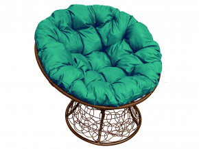 Кресло Папасан с ротангом зелёная подушка в Южноуральске - yuzhnouralsk.magazinmebel.ru | фото