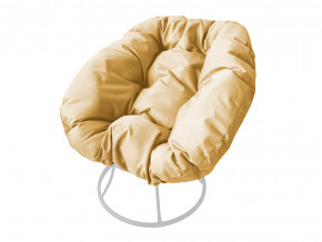 Кресло Пончик без ротанга бежевая подушка в Южноуральске - yuzhnouralsk.magazinmebel.ru | фото - изображение 1