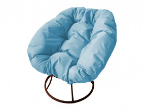 Кресло Пончик без ротанга голубая подушка в Южноуральске - yuzhnouralsk.magazinmebel.ru | фото