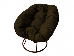 Кресло Пончик без ротанга коричневая подушка в Южноуральске - yuzhnouralsk.magazinmebel.ru | фото - изображение 1