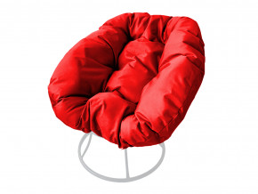 Кресло Пончик без ротанга красная подушка в Южноуральске - yuzhnouralsk.magazinmebel.ru | фото
