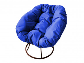 Кресло Пончик без ротанга синяя подушка в Южноуральске - yuzhnouralsk.magazinmebel.ru | фото