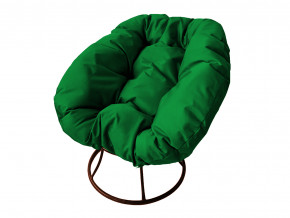 Кресло Пончик без ротанга зелёная подушка в Южноуральске - yuzhnouralsk.magazinmebel.ru | фото