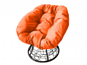 Кресло Пончик с ротангом оранжевая подушка в Южноуральске - yuzhnouralsk.magazinmebel.ru | фото - изображение 1