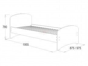 Кровать-4 одинарная 900*1900 венге в Южноуральске - yuzhnouralsk.magazinmebel.ru | фото - изображение 2