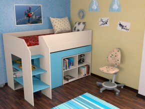 Кровать чердак Теремок 2 Голубой в Южноуральске - yuzhnouralsk.magazinmebel.ru | фото