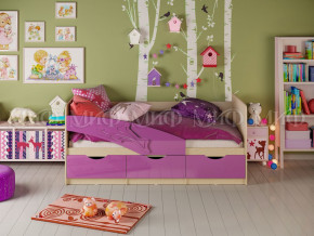 Кровать Дельфин 1600 Фиолетовый металлик в Южноуральске - yuzhnouralsk.magazinmebel.ru | фото