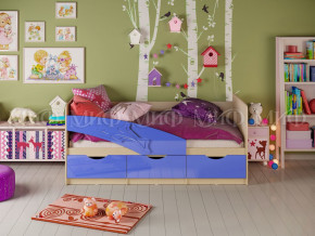 Кровать Дельфин 1600 Синий металлик в Южноуральске - yuzhnouralsk.magazinmebel.ru | фото - изображение 1
