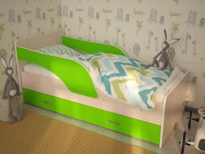 Кровать детская Максимка млечный дуб-лайм в Южноуральске - yuzhnouralsk.magazinmebel.ru | фото