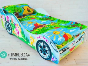 Кровать детская машинка Принцесса в Южноуральске - yuzhnouralsk.magazinmebel.ru | фото