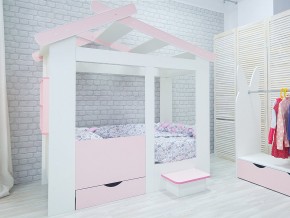 Кровать детская Теремок без ящика розовая в Южноуральске - yuzhnouralsk.magazinmebel.ru | фото - изображение 2