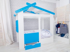 Кровать детская Теремок с ящиком лазурь в Южноуральске - yuzhnouralsk.magazinmebel.ru | фото - изображение 1