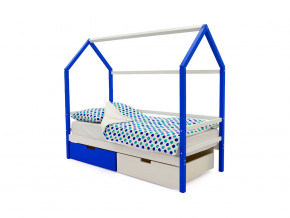 Кровать-домик Svogen с ящиками сине-белый в Южноуральске - yuzhnouralsk.magazinmebel.ru | фото - изображение 1