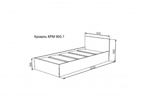 Кровать Мори КРМ 900.1 графит в Южноуральске - yuzhnouralsk.magazinmebel.ru | фото - изображение 2