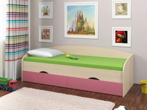 Кровать Соня 2 дуб молочный-розовый в Южноуральске - yuzhnouralsk.magazinmebel.ru | фото