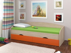 Кровать Соня 2 сонома-оранжевый в Южноуральске - yuzhnouralsk.magazinmebel.ru | фото - изображение 1