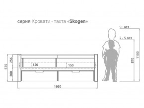 Кровать-тахта Svogen с ящиками и бортиком бежевый в Южноуральске - yuzhnouralsk.magazinmebel.ru | фото - изображение 3