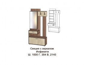 Секция с зеркалом в Южноуральске - yuzhnouralsk.magazinmebel.ru | фото