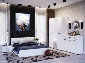 Спальня Нэнси New МДФ Белый глянец холодный, Белый в Южноуральске - yuzhnouralsk.magazinmebel.ru | фото
