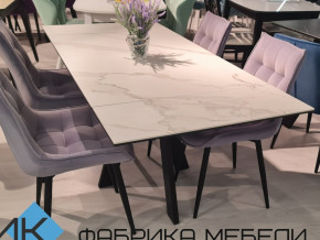 Стол SKM 120 керамика белый мрамор/подстолье черное в Южноуральске - yuzhnouralsk.magazinmebel.ru | фото - изображение 2